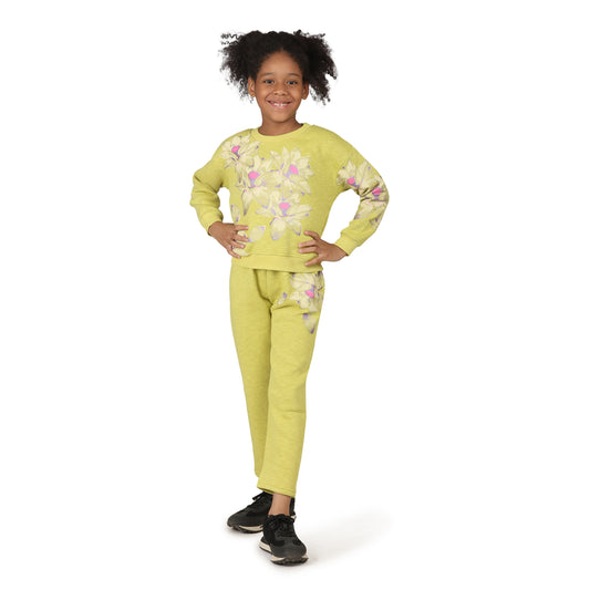 Pampolina Girls Floral Printed Track suit - Liril