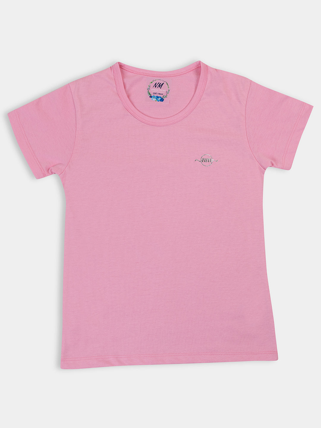 Adorable Girls' Half Sleeve Top 5-Combo: Solid Colors