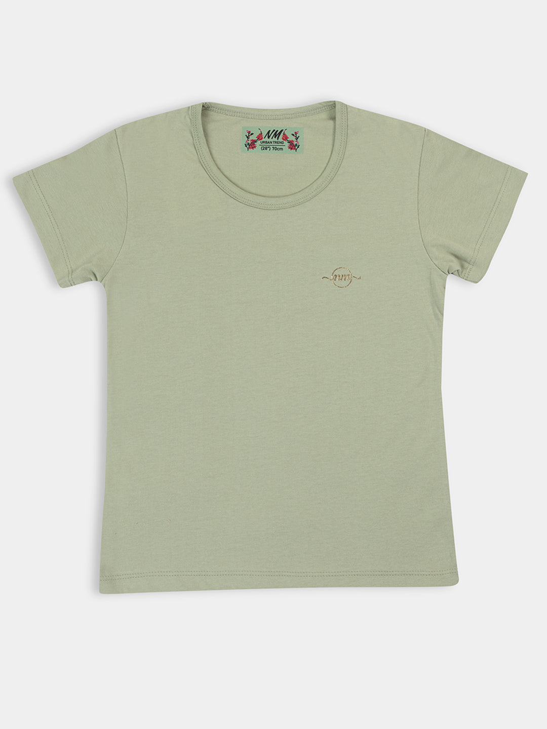 Adorable Girls' Half Sleeve Top 5-Combo: Solid Colors