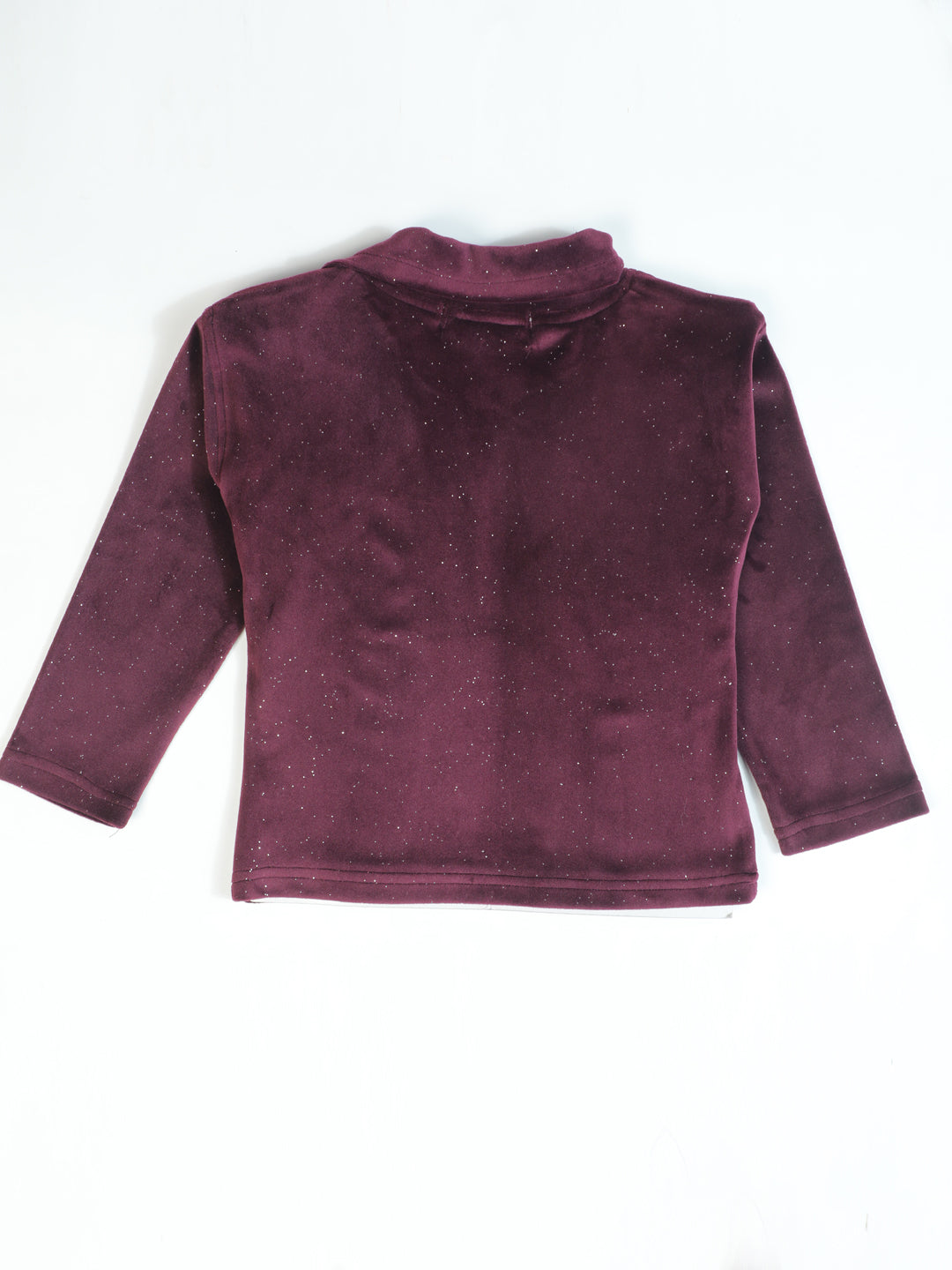 Pampolina Burgundy Sharing Top with "Glitter Dance Makes The Happy" Slogan and Bow Detail