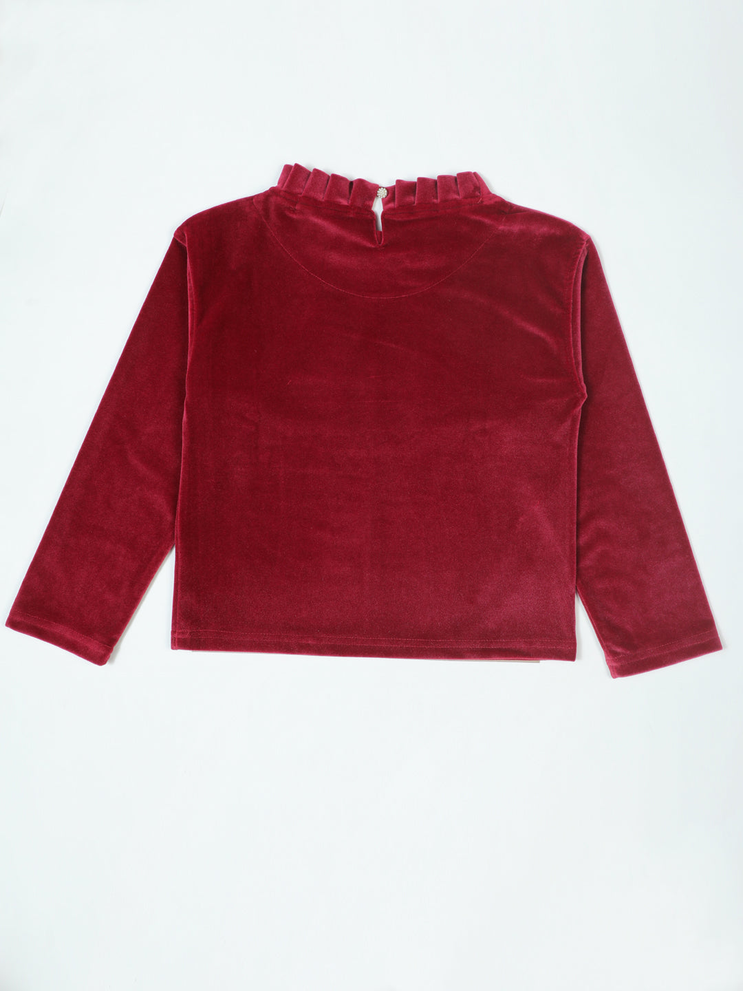 Pampolina Burgundy Sharing Floral Embellished Top
