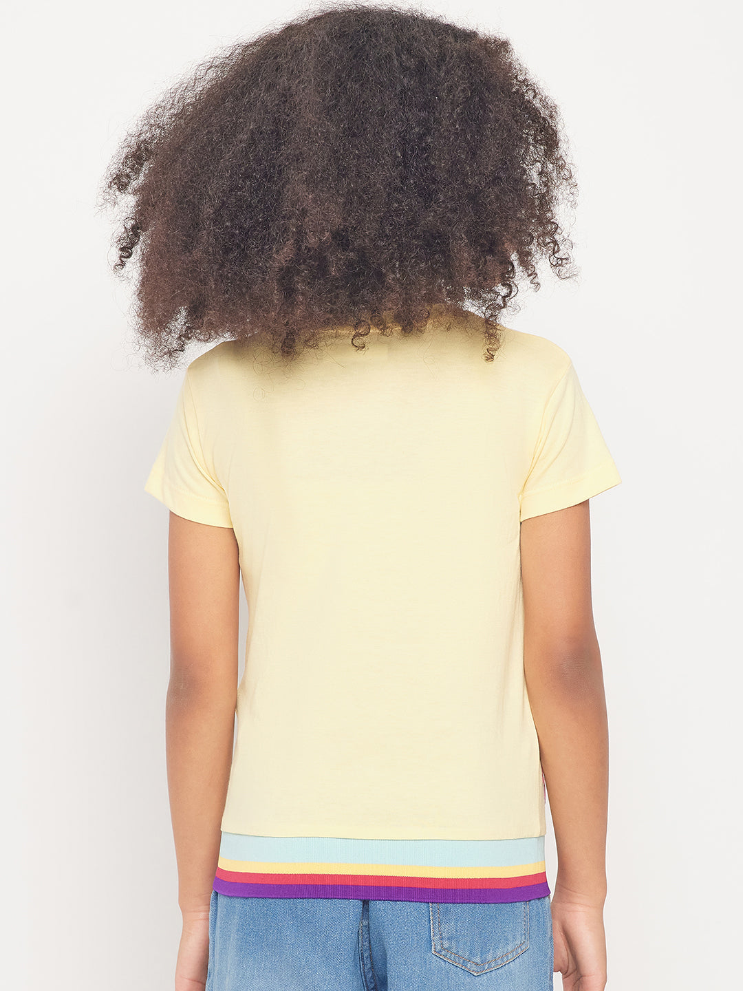 Pampolina Girls Graphic Printed Stylish Top-Lemon