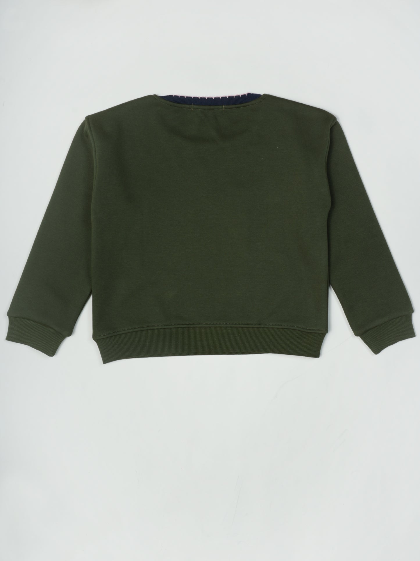 Pampolina Olive Sweatshirt with "Fox and Tree" Design