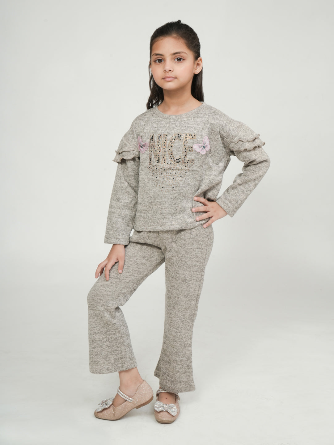 Pampolina Gray "Nice" Embellished Co-ord's