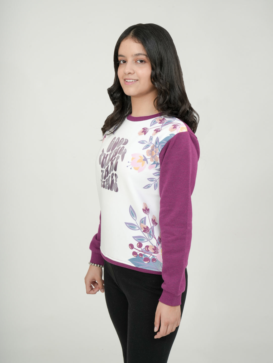 Pampolina Good Vibes Floral Sweatshirt