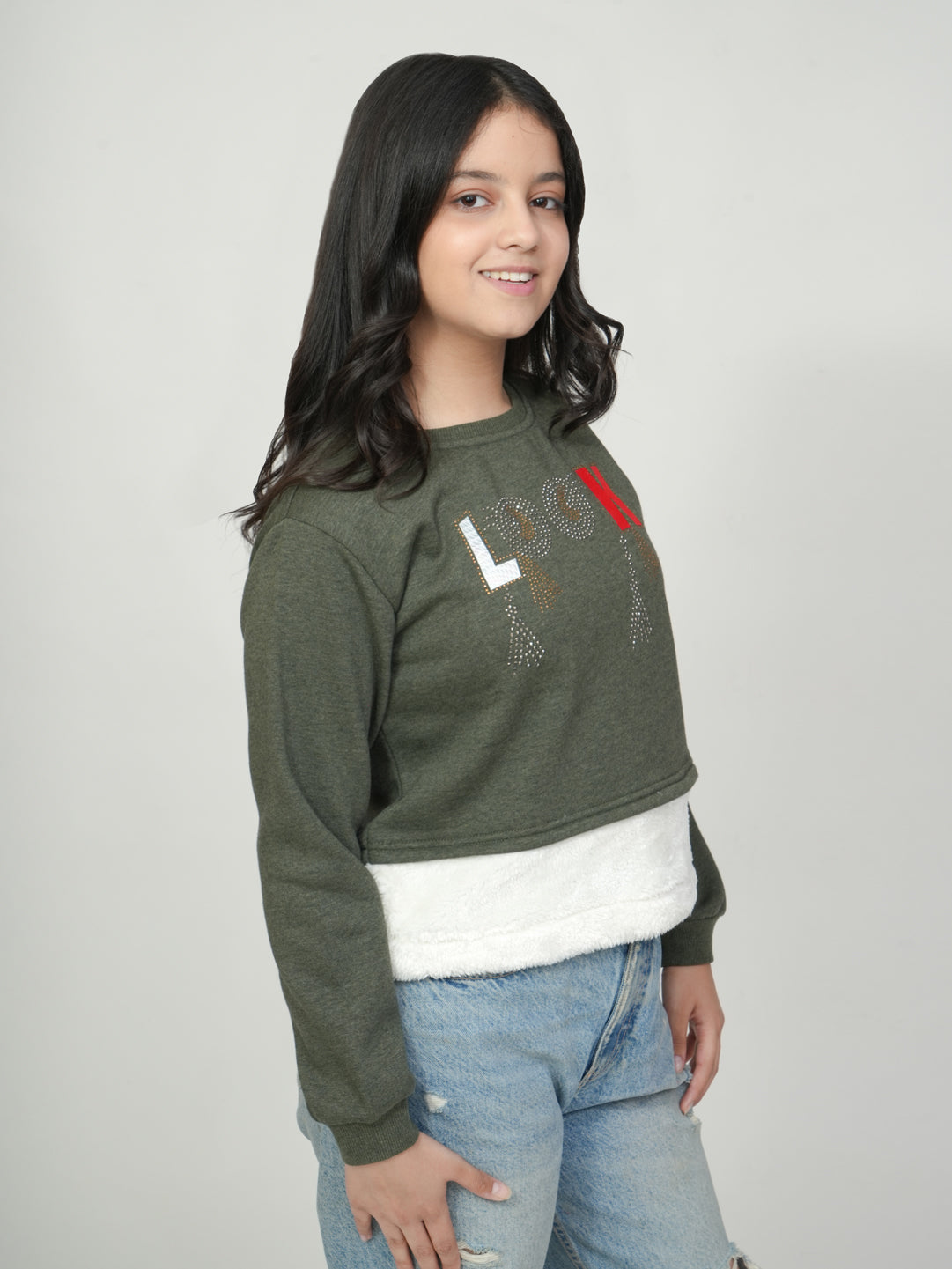 Pampolina Green "Look" Graphic Sweatshirt