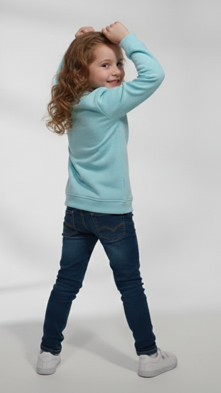 Cozy C.Green Pullover Sweater for Girls | Cute Bakery Theme Long Sleeve Shirt