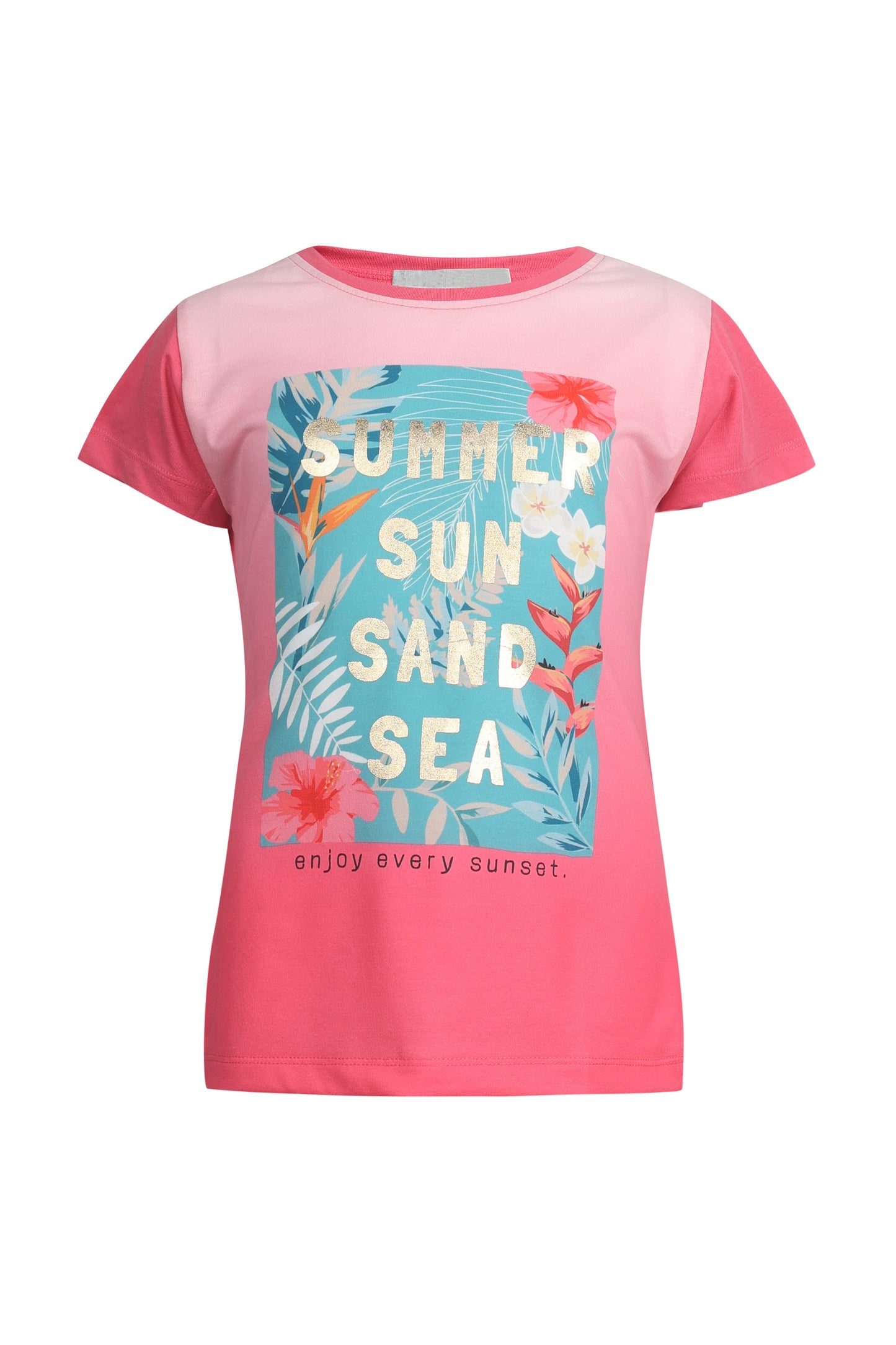 Pampolina Girls Front Printed Top- B.Pink