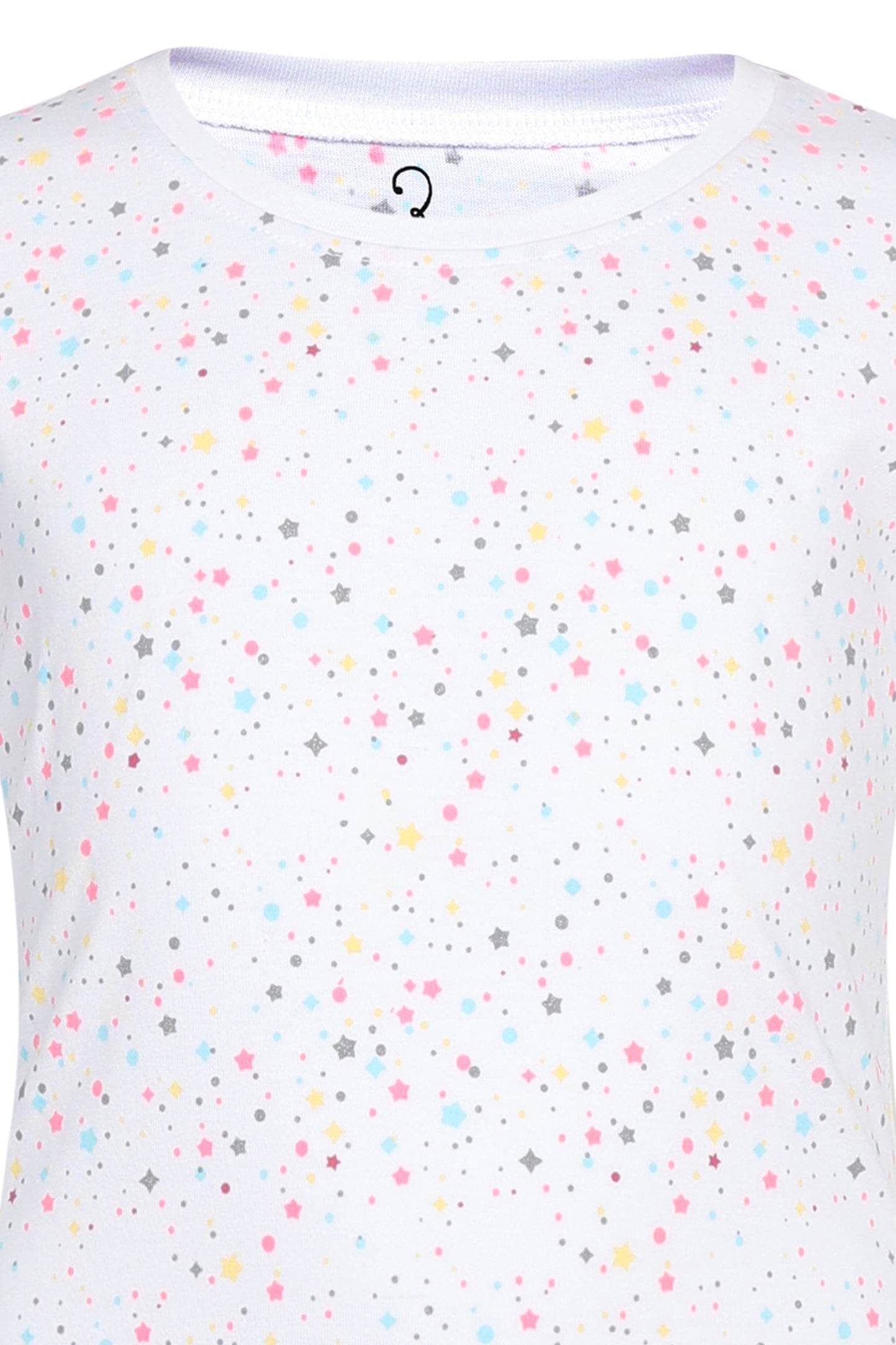Pampolina Girls Allover Polka Dot Printed Top- White