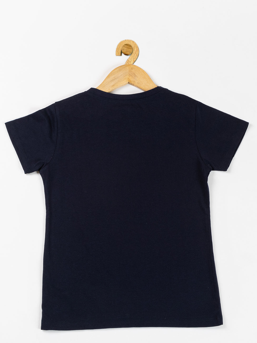 Pampolina Girls Sequined Printed Top-Navy
