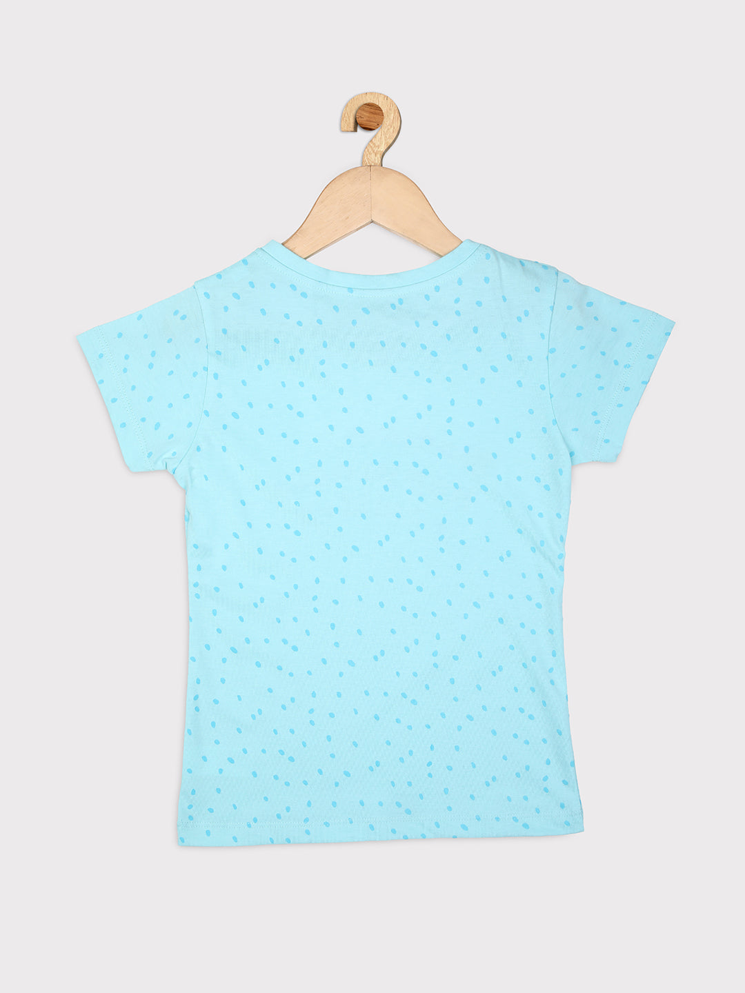 Pampolina Girls All Over Dot Printed Top-Sky
