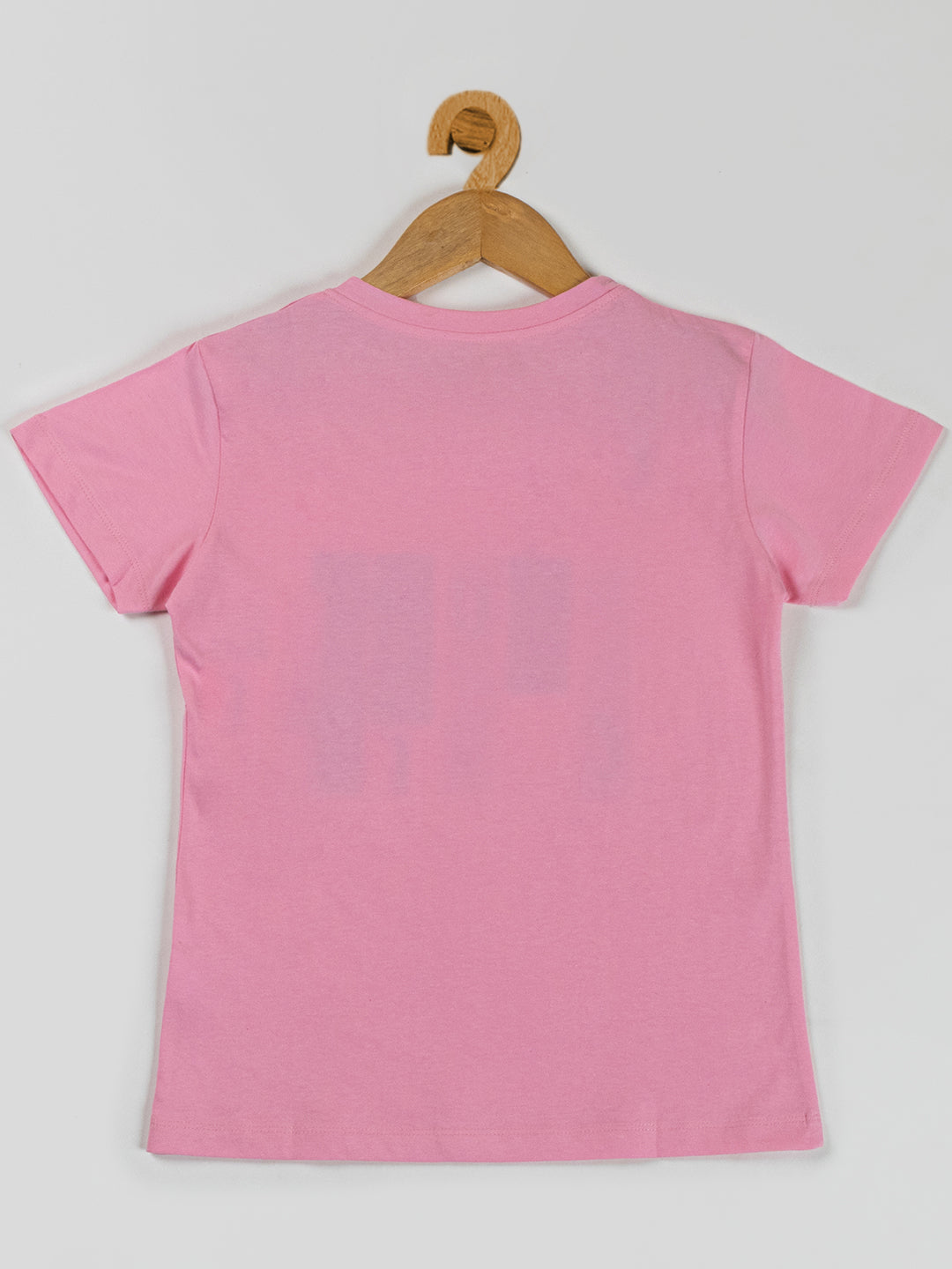 Pampolina Girls Sequin Printed Top-Lt. pink