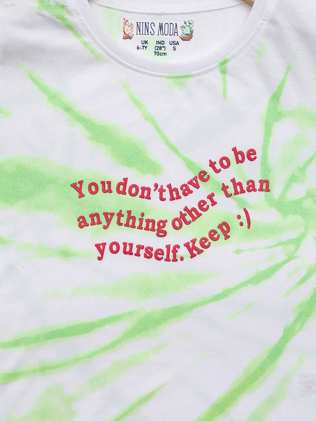 Pampolina Girls Printed Top- Green
