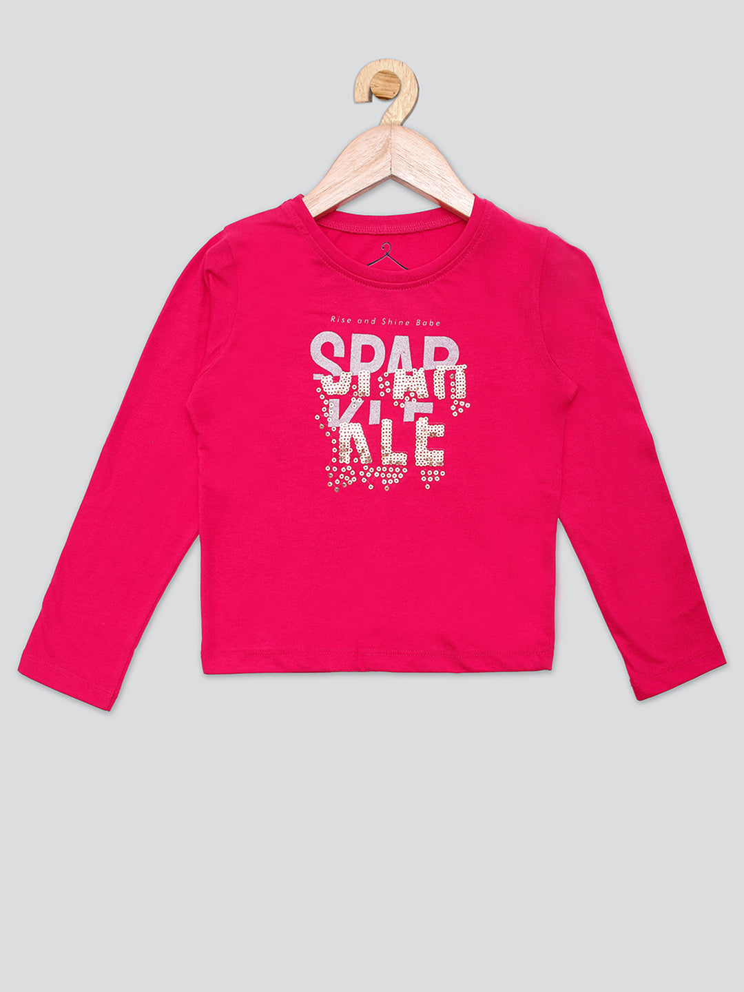 Pampolina Girls Squene "Printed Pre Winter Top-Magenta