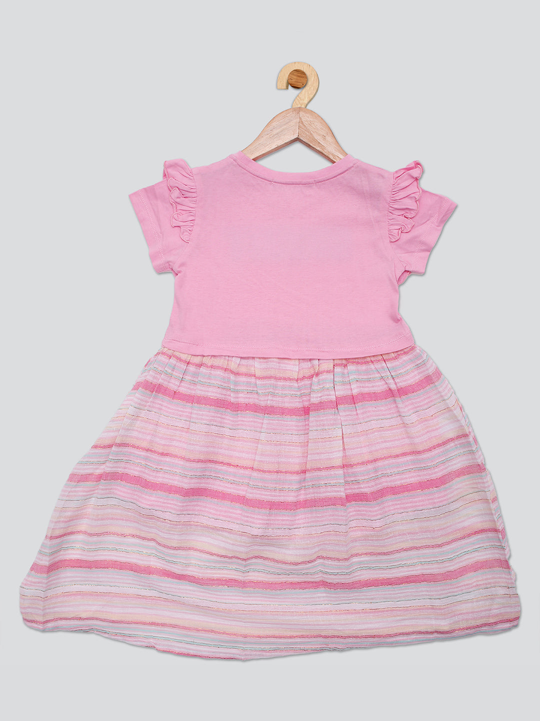 Pampolina Summer Cotton Frock For Baby Girl - Pink