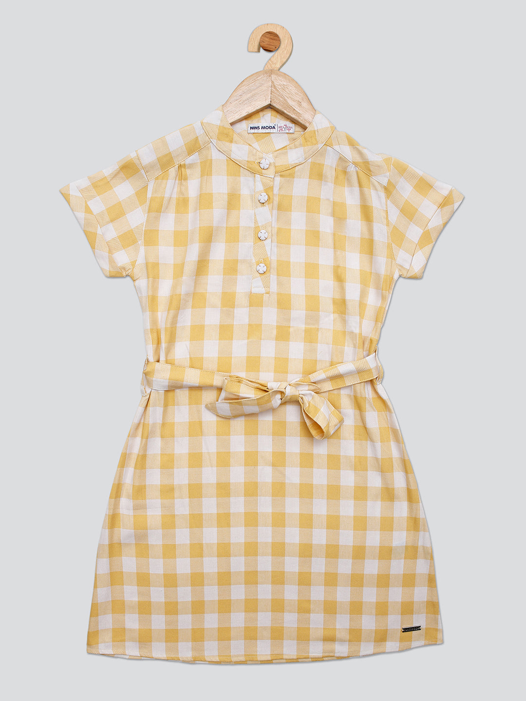 Pampolina Summer Cotton Dress For Baby Girls - Lemon