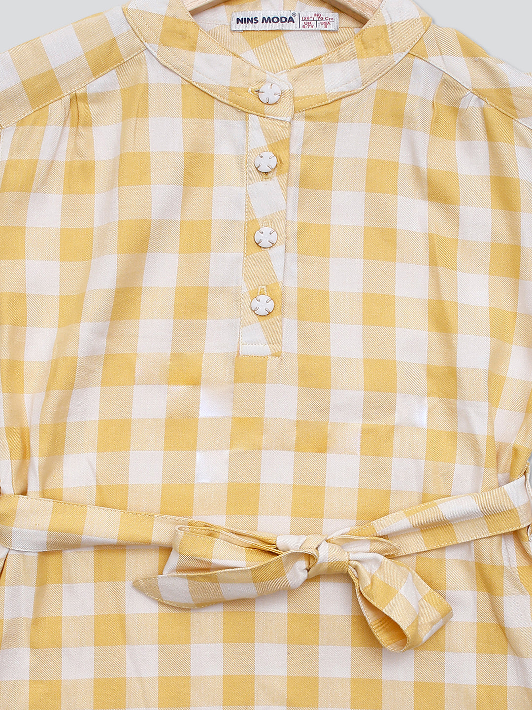 Pampolina Summer Cotton Dress For Baby Girls - Lemon