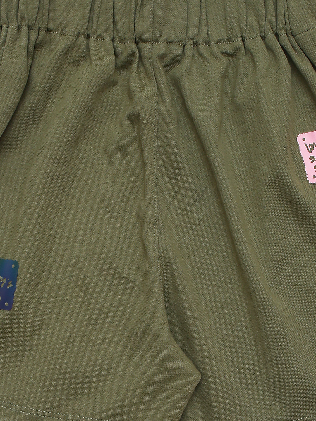 Pampolina Girls Printed Short- Olive