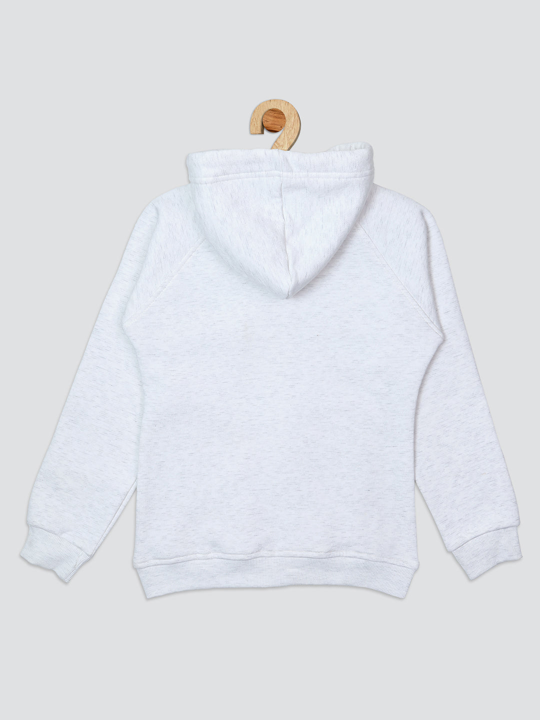 Pampolina Girls Solid With Hoddie SweatShirt- White