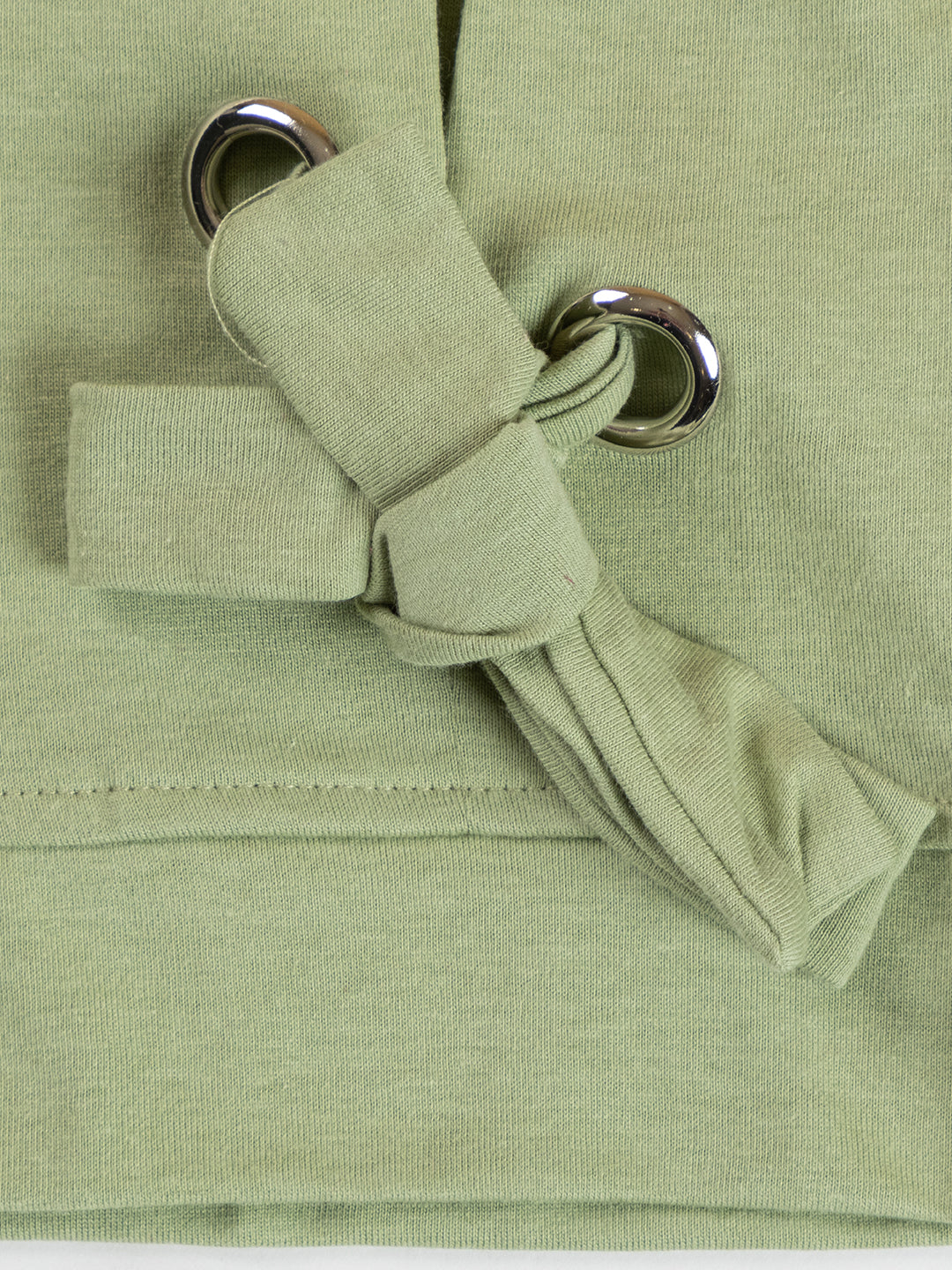 Pampolina Girls Solid Puff Sleeve With Side Belt-Pista