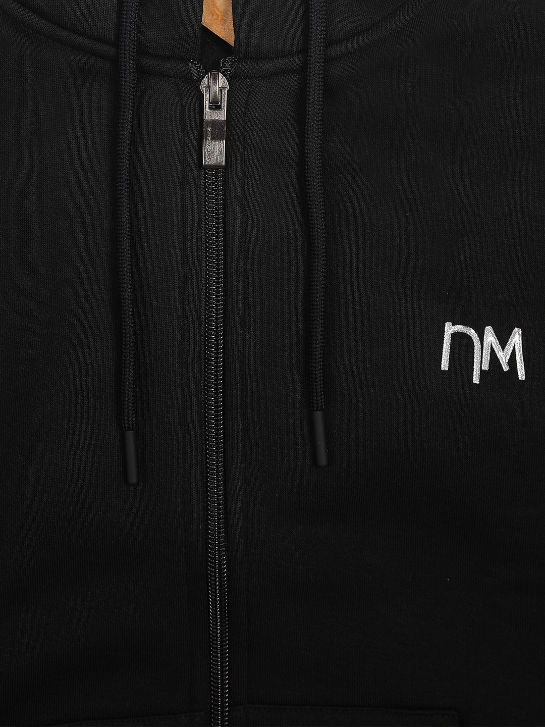 Pampolina Girls Solid Sweatshirt with Hoddie and Zip-Black