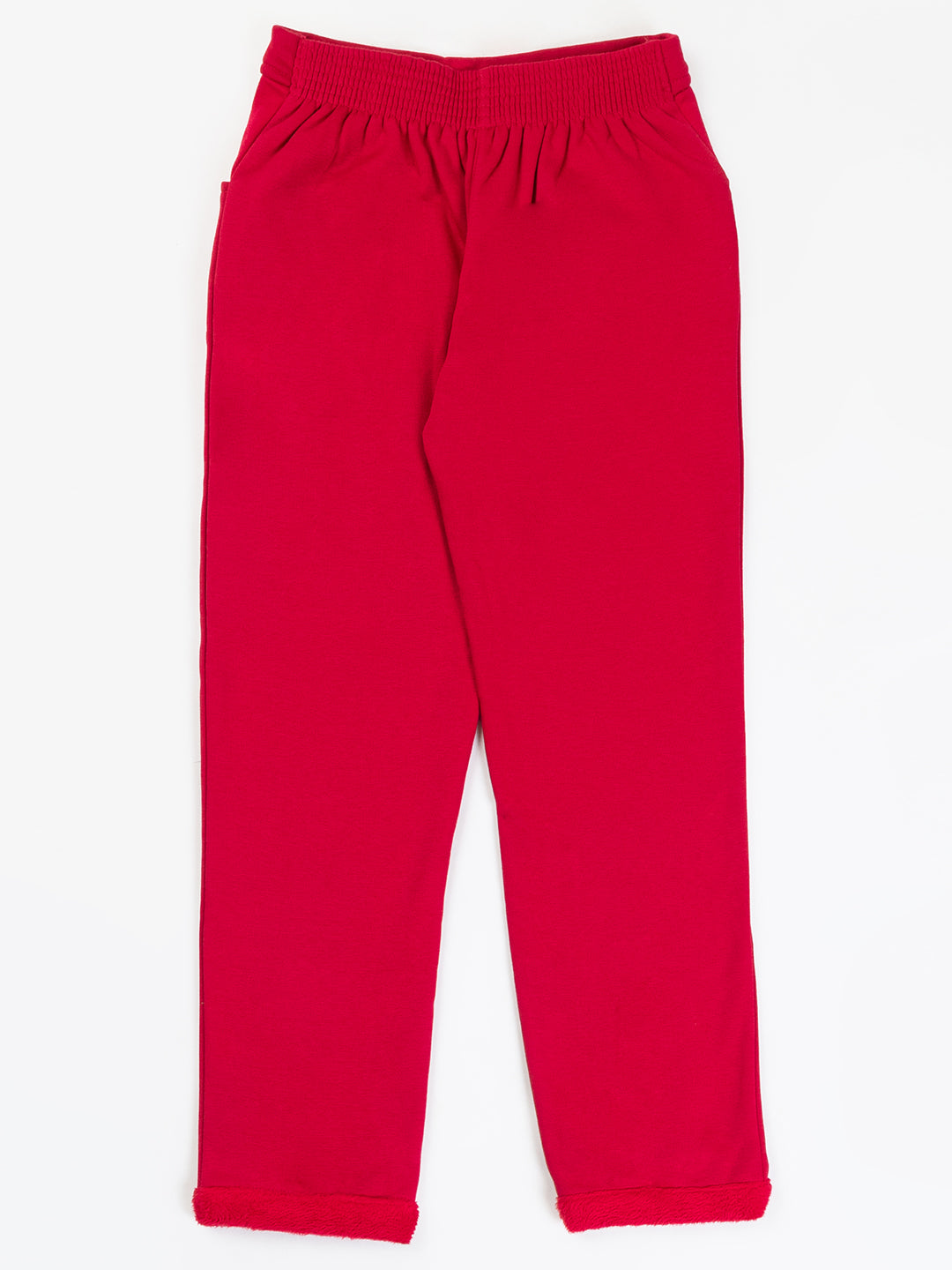Pampolina Girls Solid Fleece Lower-Magenta