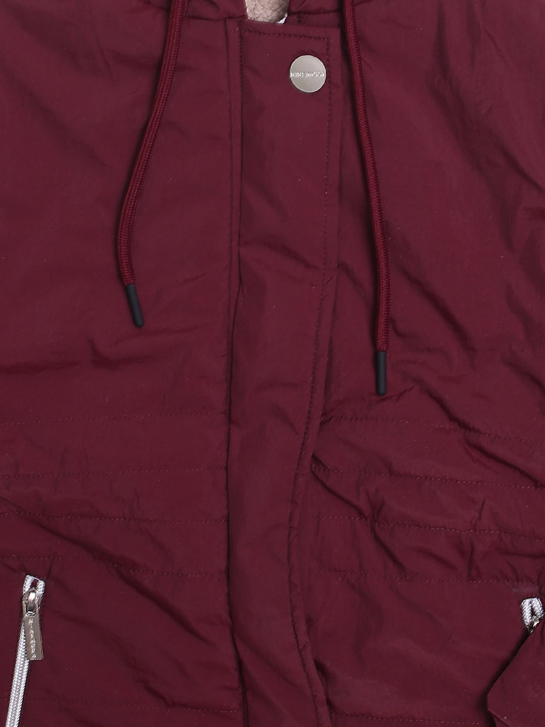ZIAMA GIRLS SOLID FULL SELEVE WITH HODDIE & ZIPPER JACKET-MAHROON