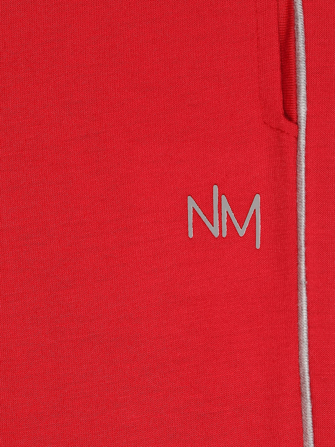 Nins Moda Full Length Side Tape Detailing Track Pants - Red