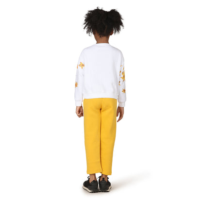 Pampolina Girls Floral Printed Track suit - Peach