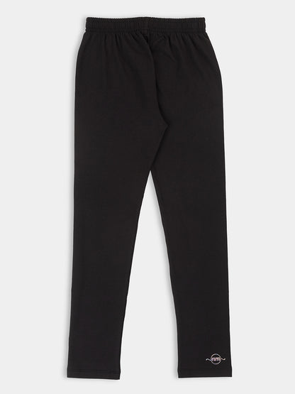 Stylish Blossoms: 4-Pack Solid Leggings for Girls