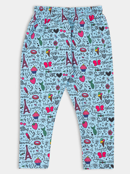 Stylish Blossoms: 3-Pack Printed Capris for Girls