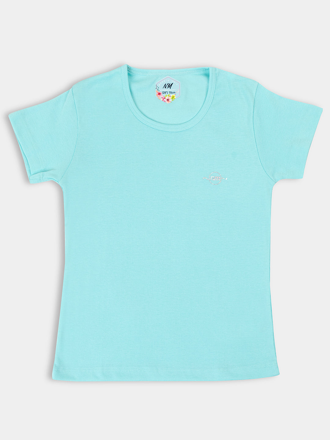 Adorable Girls' Half Sleeve Top 5-Combo: Solid Colors