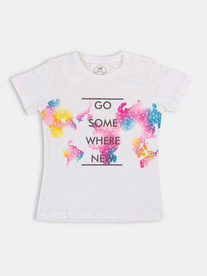 Fashionable  Printed Stretchable Tops Pack of 3 for Girls