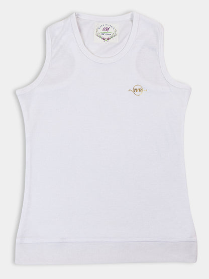 Adorable Girls' Sleeveless Top 5-Combo: Solid Colors