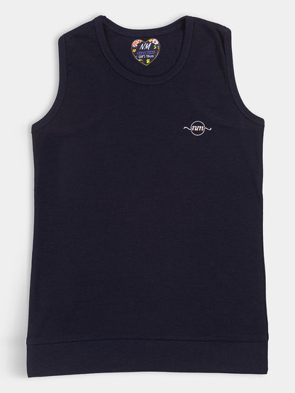 Adorable Girls' Sleeveless Top 5-Combo: Solid Colors