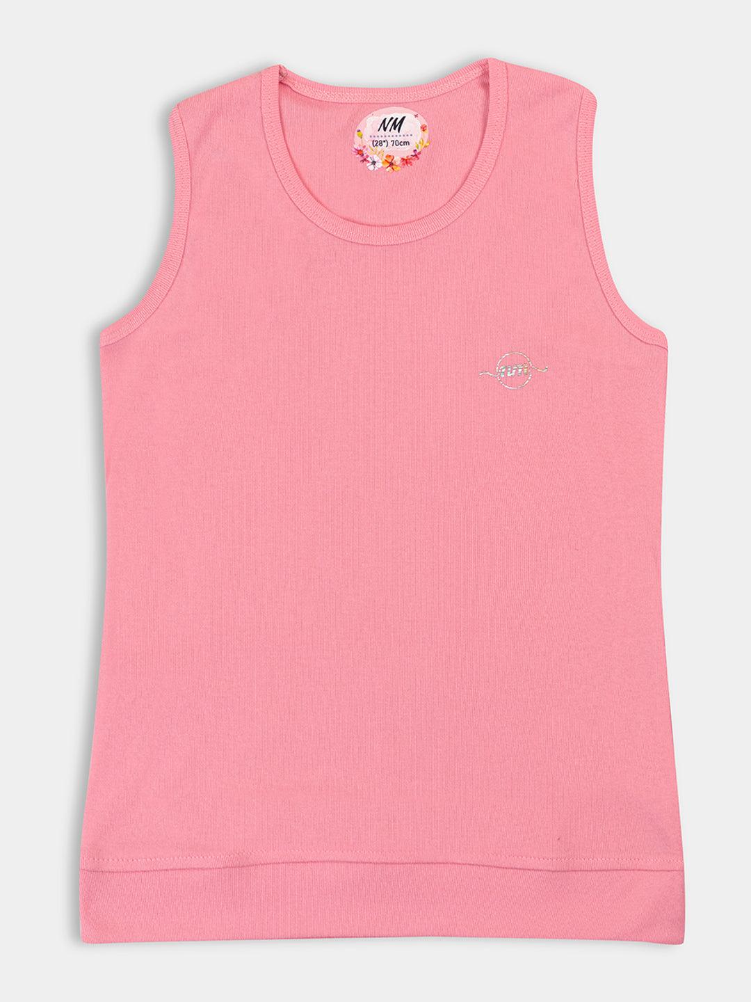 Adorable Girls' Sleeveless Top 5-Combo: Solid Colors