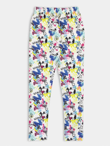 White Color Kids Trackpants
