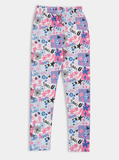 Stretchable Printed Legging 5-Pack Combo for Girls