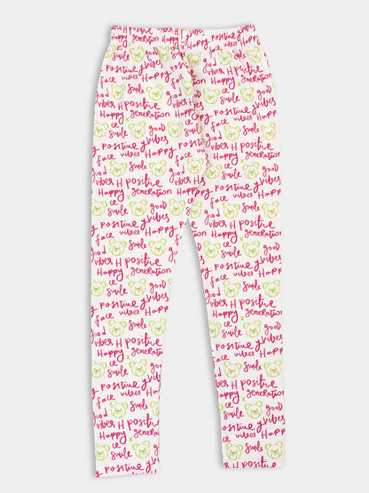 White Color Kids Trackpants