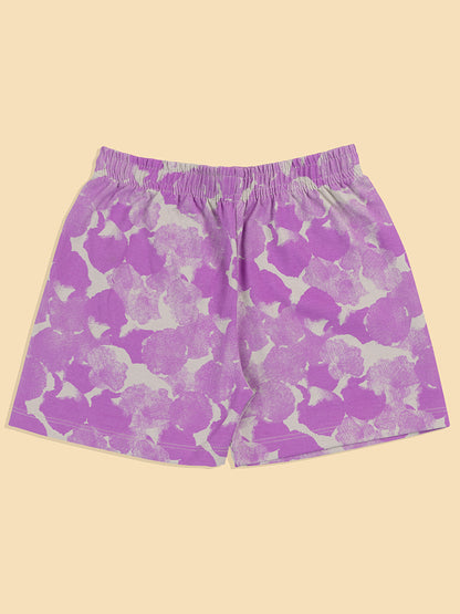 Pampolina Girls Floral Printed Co-Ord Sets-Purple
