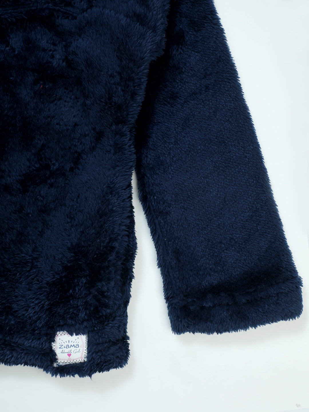 Pampolina Kids' Navy Blue Fuzzy Jacket - Soft & Cozy Winter Wear