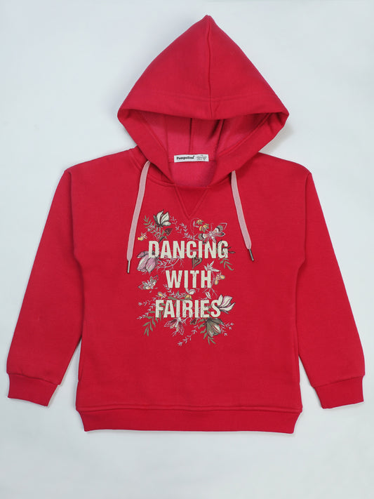 Pampolina "Dancing with Fairies "Magenta Hoodie - Girls' Cozy & Cute Sweatshirt