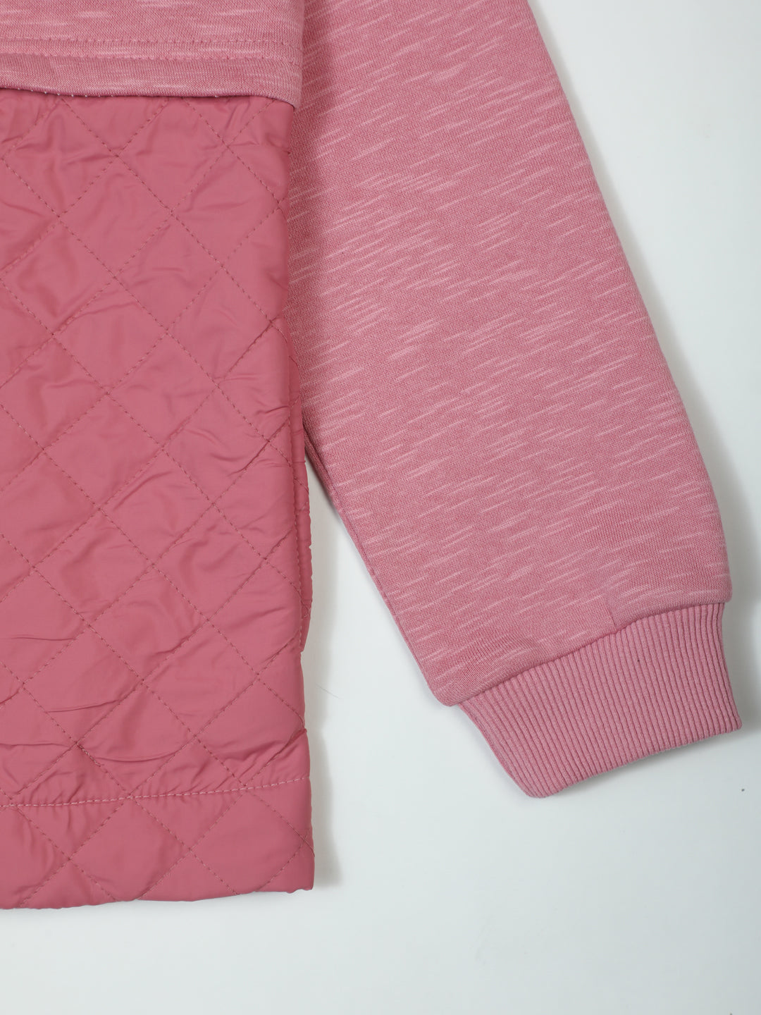 Pampolina Pink Hooded Zip-Up Jacket with Quilted Detail