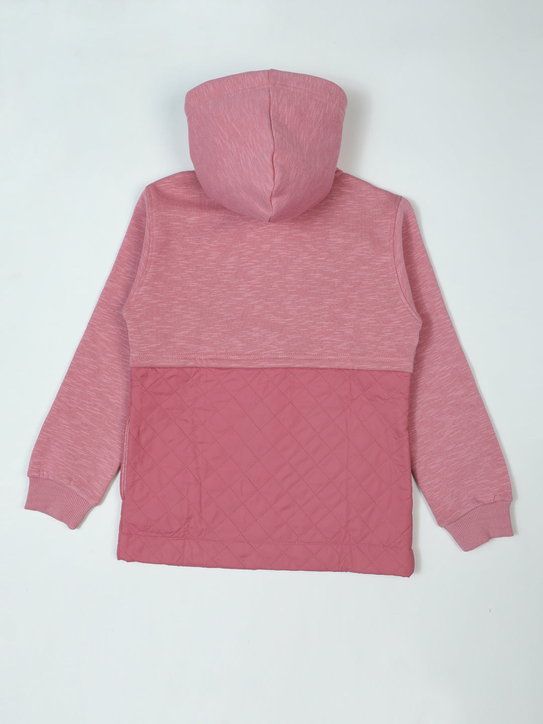 Pampolina Pink Hooded Zip-Up Jacket with Quilted Detail