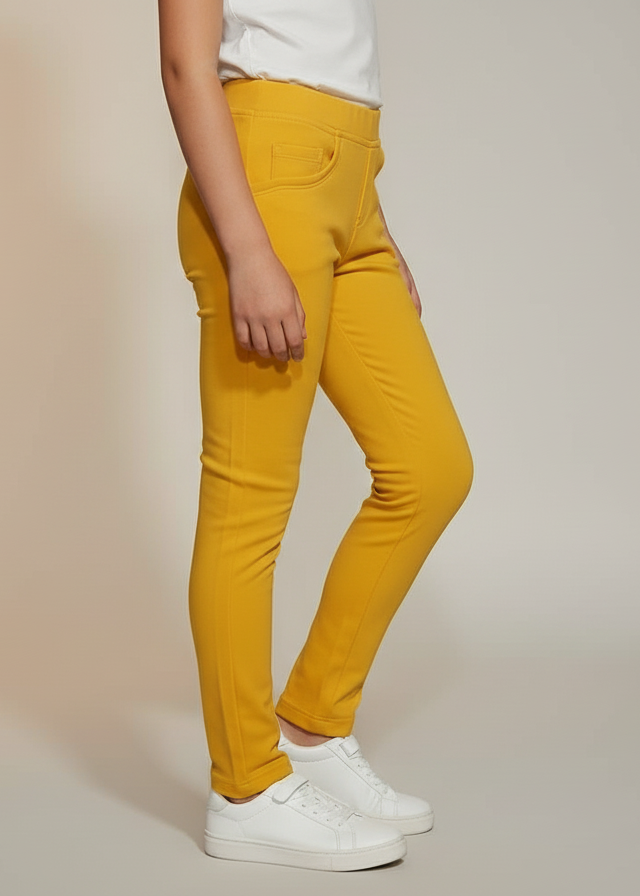 Everyday Comfort Slim-Fit Ankle Pants – Mustard Yellow