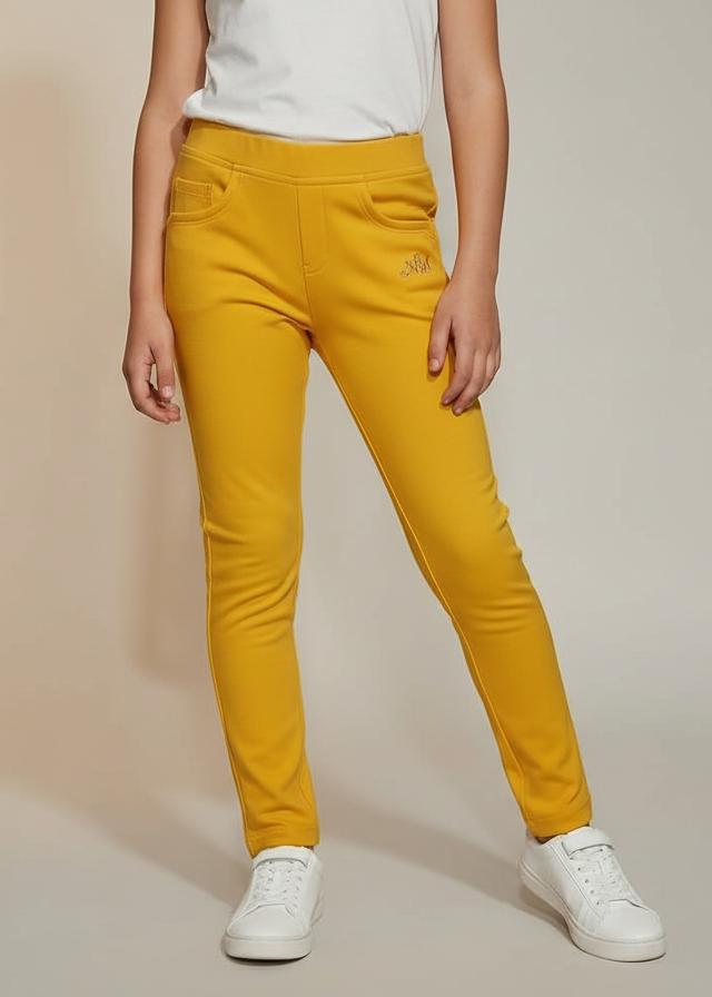 Everyday Comfort Slim-Fit Ankle Pants – Mustard Yellow