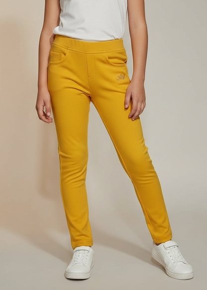 Everyday Comfort Slim-Fit Ankle Pants – Mustard Yellow