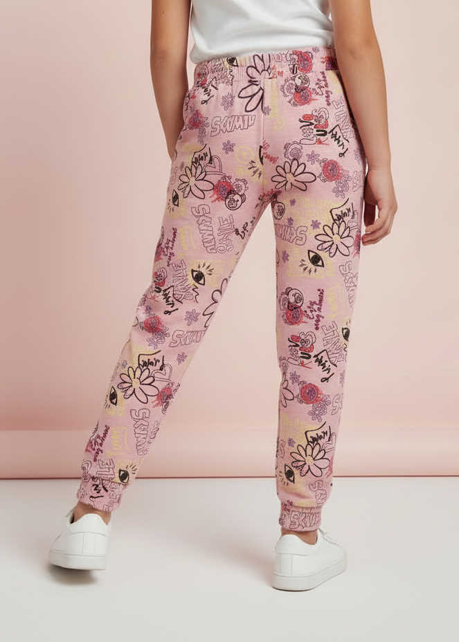 Cozy High-Waist Full-Length Printed Leggings for Children