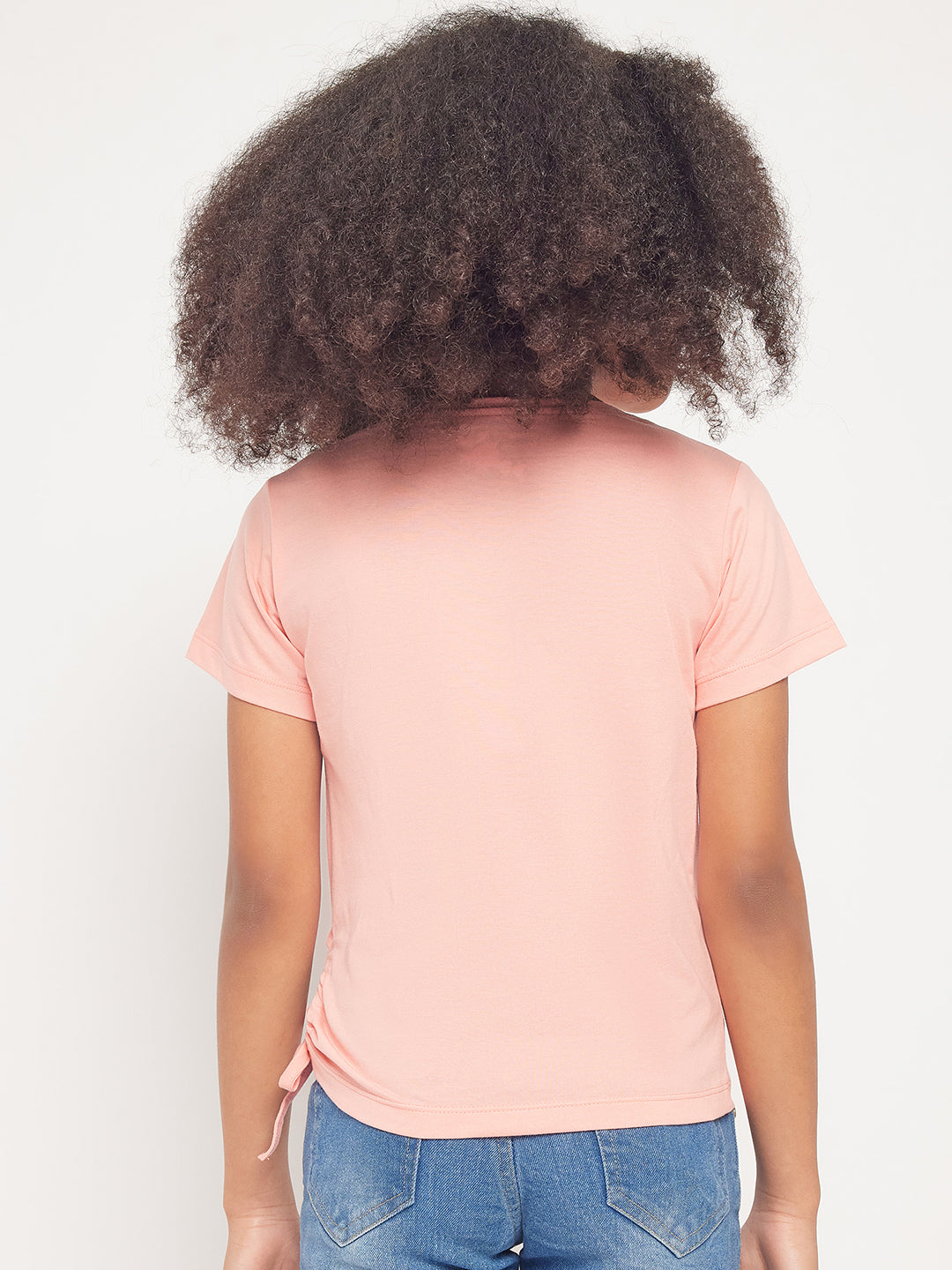 Pampolina Girls Always Stay Printed Top-Peach