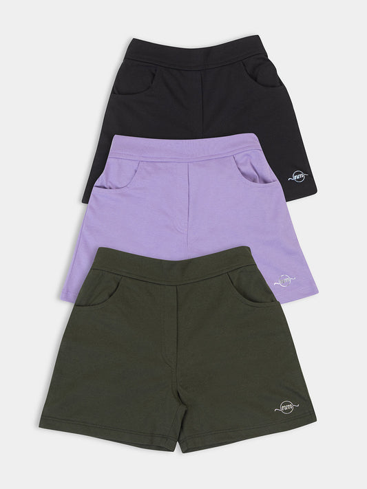 Magenta Color Shorts & Capri